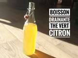 Boisson détox thé vert citron