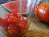 Salade de pastèque et tomates