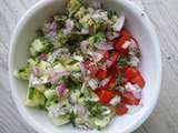 Salade détox concombre avocat tomates