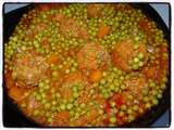 Boulettes de viande aux petits pois (cookéo)