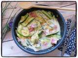 Courgettes au jambon et à la crème