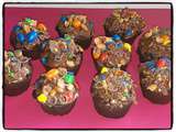 Muffins au chocolat et m&m's