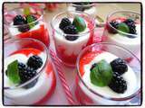 Verrines de fromage blanc aux fruits rouges