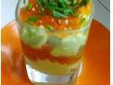 Noel : Verrine avocat - oeufs de saumon