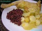 Tajine de poulet, topinambours et navets