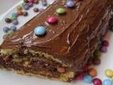 Gâteau roulé au Nutella et aux Smarties