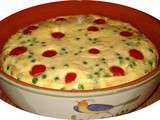 Clafoutis de Tomates Cerises et Petits Pois