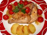 Coquelet aux Oignons et Tomates cerises