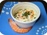 Oeuf Cocotte aux Crevettes Roses