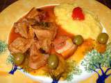 Sauté de Veau Corse aux Olives et Polenta