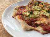 Pizza aux jeunes courgettes et pesto