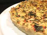 Quiche aux fanes de betteraves, graines et ricotta