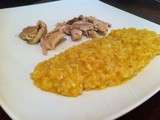 Risotto au potiron et émincé de volaille