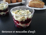 Betterave et mousseline d'oeufs