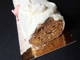 Buche au caramel chantilly de chocolat blanc