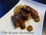 Cote de porc charcutière