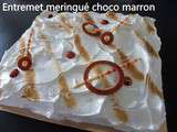 Entremet meringue choco marron