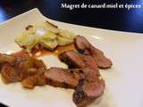 Magret de canard épices et miel