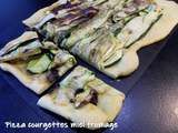 Pizza aux courgettes miel fromage