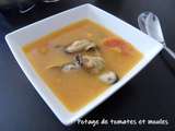 Potage a la tomate et moules