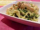 Spagettis de courgettes filet de truite au curry