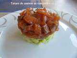 Tartare de saumon au concombre et pomme