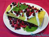 Gâteau Roulé de Fête des Mères aux Fruits Rouges, Crème au Mascarpone, Génoise Parfumée Citron Bio et Mélisse du Jardin