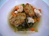 Nage de poisson, chou vert et carotte