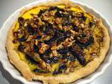 Tarte aux champignons, courgettes et noix