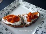 Toasts de Faux Saumon au  cream cheese 