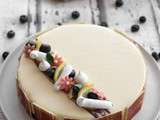 Entremets citron, myrtille et sa génoise au basilic