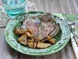 Gigot d'agneau au miel et pommes de terre rattes du Touquet {recette Pâques}