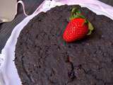 Fondant au chocolat noir et fruits rouges (vegan&sans gluten)