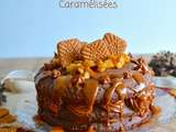 Layer cake végan chocolat, spéculoos & pommes caramélisées