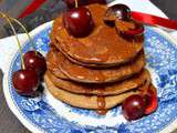 Pancakes au caroube, sarrasin et cerises noires (vegan&sans gluten)