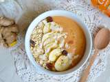 Smoothie bowl mangue, carotte, banane et gingembre