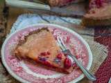 Tarte aux framboises, citron et rhubarbe (vegan&sans gluten)