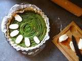 Tarte complète aux haricots-verts, mozzarella et thym