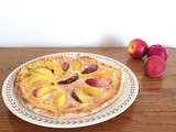 Tarte fine briochée aux nectarines et fleur d'oranger