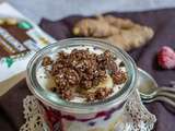 Trifle à la banane, fruits rouges, lucuma et granola au chocolat (vegan&sans gluten)