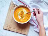 Velouté de carottes au curry rouge et lait de coco