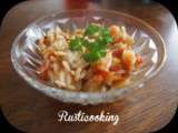 Risotto de tomates, champignons et parmesan