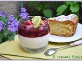 Verrine de mousse de ricotta au citron vert et fruits rouges