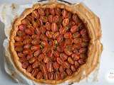 Tarte aux tomates cerises, tapenade et poivron jaune