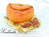 Tomate farcie aux ravioles sur lit de courgette