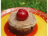 Gateau cru a la creme de cerises sans gluten sans lait sans oeuf