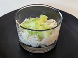 Verrine saumon, Boursin, concombre ig bas