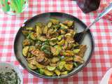 Escalopes de veau et courgettes sautées au curry