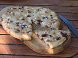 Focaccia sucrée au levain et pépites de chocolat