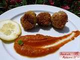 Boulette de veau à l'italienne (polpette), coulis de tomate et basilic